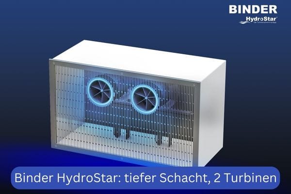 turbinenbetriebene Gegenstromanlage Binder HydroStar mit tiefem Schacht